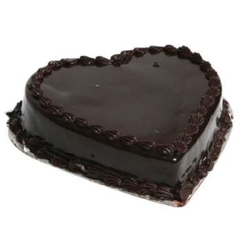 4-5 Kişilik Yaş Pasta - Çikolatalı Kalp Formu pasta