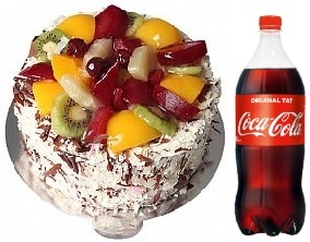 4-6 Kişilik Karışık Meyveli Pasta Avantajlı pasta