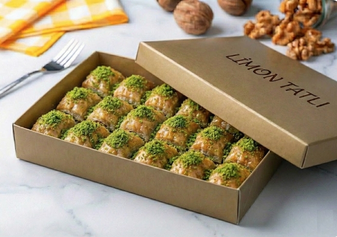 Kaliteli Fıstık Dolgulu 1000 Gr Baklava pasta